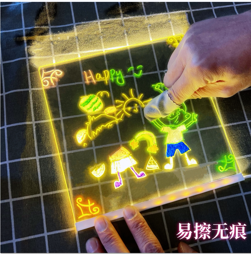 DIY Acrylic Doodling Notes LED Writing Pad ( 1pc )