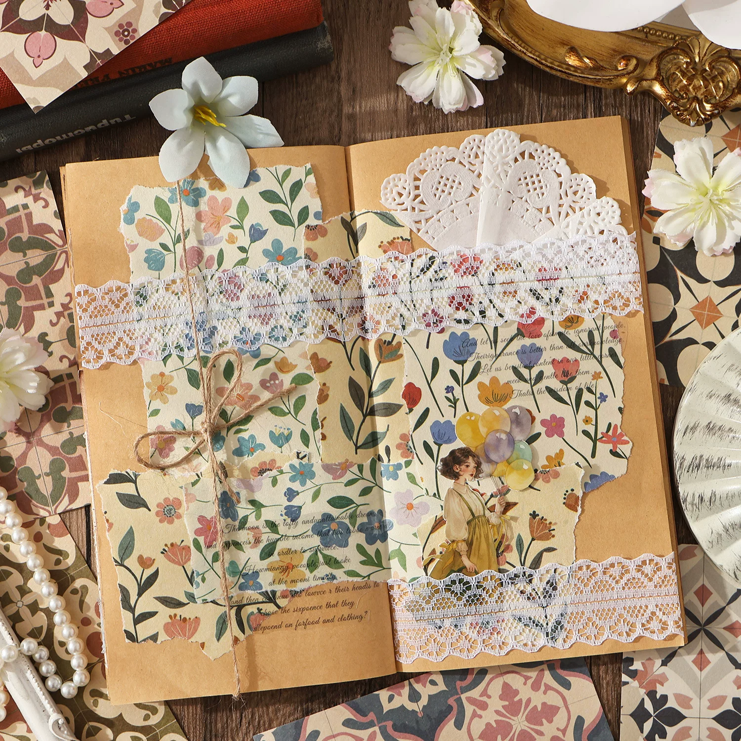 Southern Tour Journaling Scrapbooking Texture Paper Set ( 30 sheets )