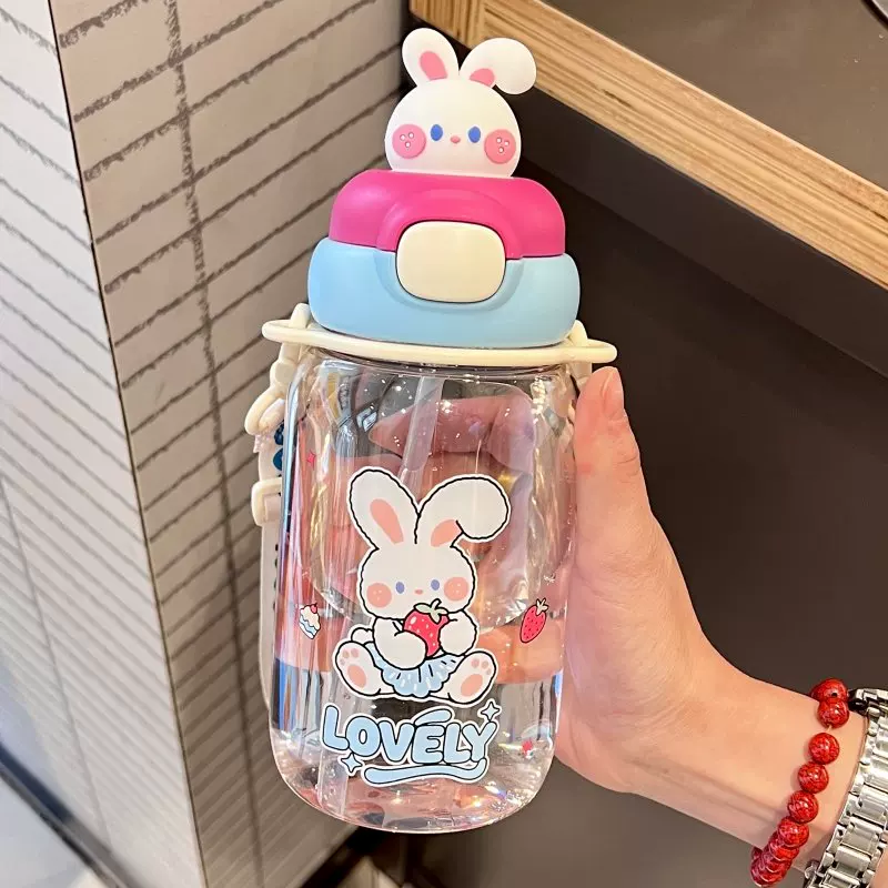 Panda Bunny Superhero Character Sipper Water Bottle 650ML ( 1pc )