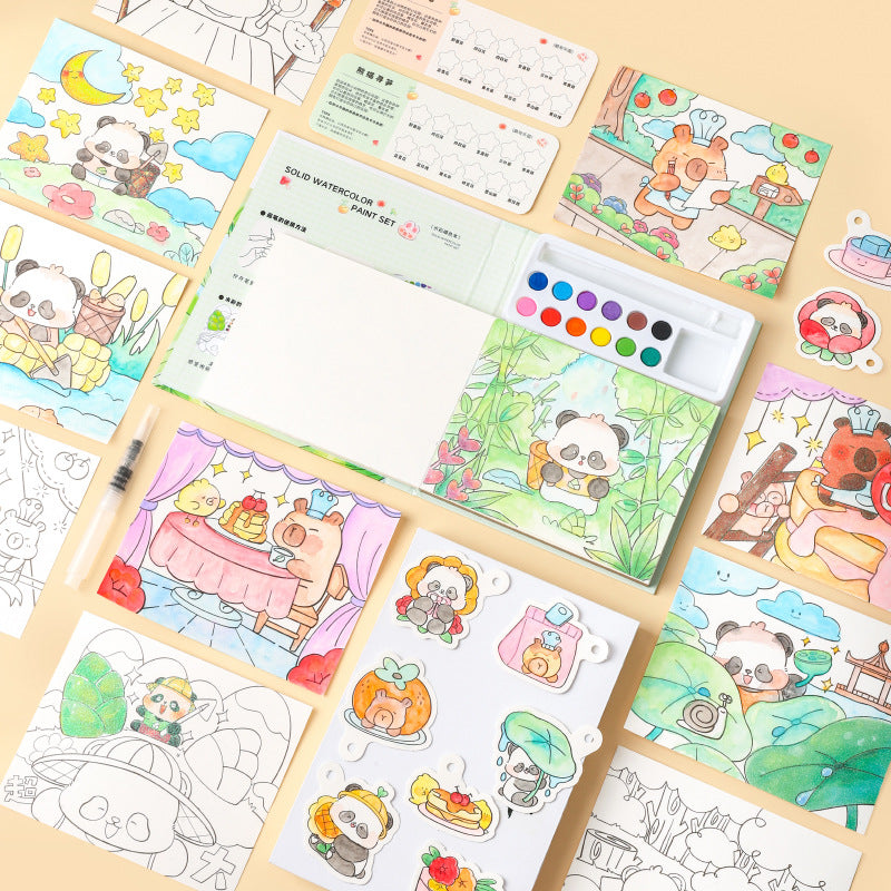 Watercolor Colouring Book ( 1pc )