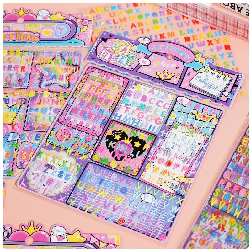 3D Alphabet Puffy Foam Sticker Sheets ( 2 Sheets )