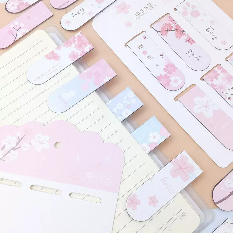 Sakura Magnetic Bookmarkers ( 6 pcs )