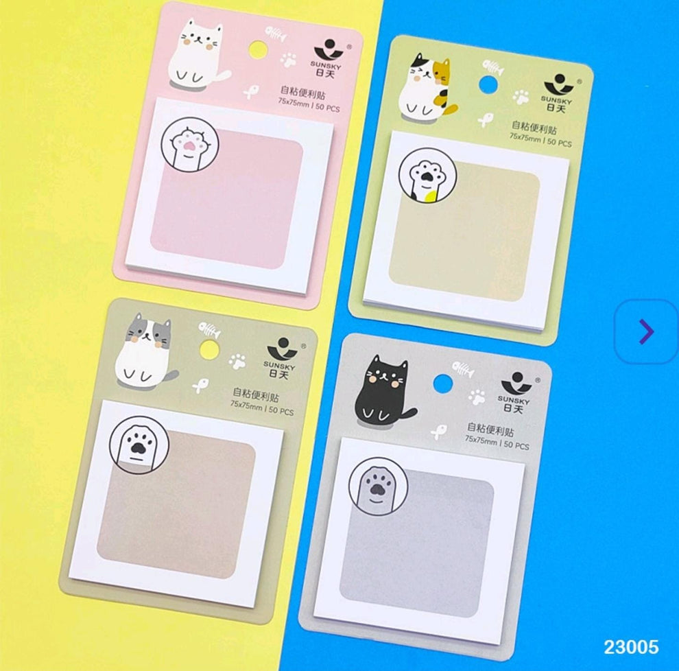 Kawaii Cat Paw Sticky Notes ( 1pc )