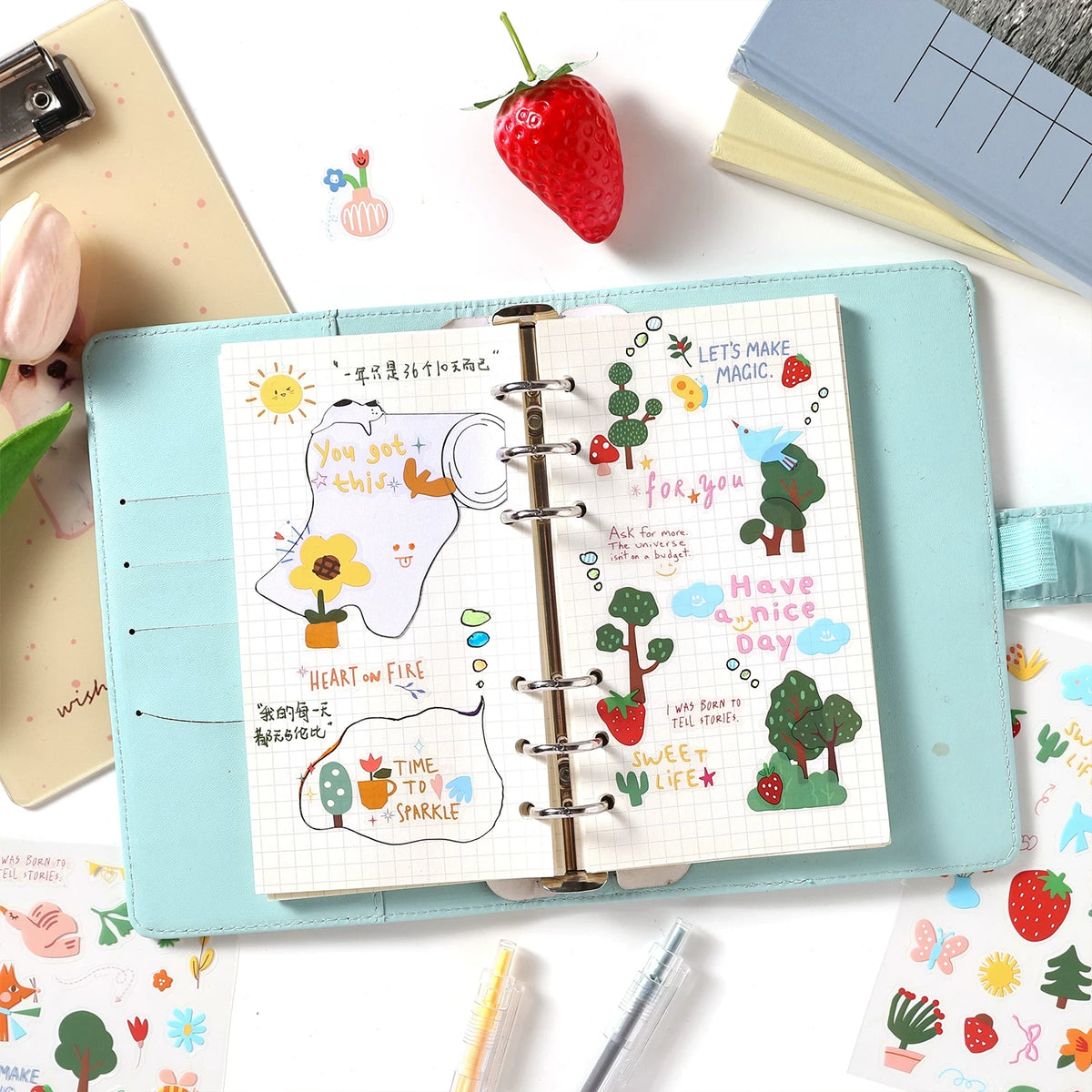 Roaming Among the Clouds Series Pet Journaling Scrapbooking Stickers Sheets ( 6sheets )