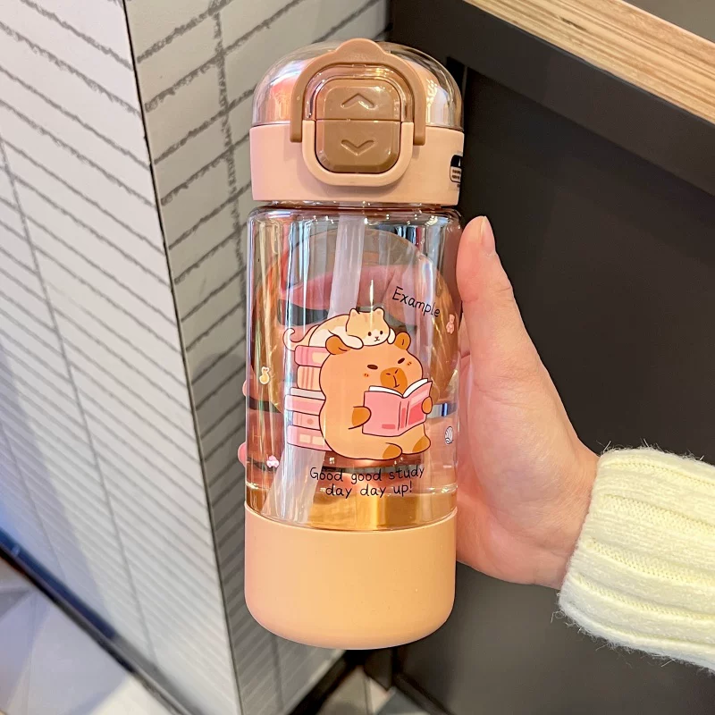 Capybara Double Sipper Water Bottle 580ML ( 1pc )