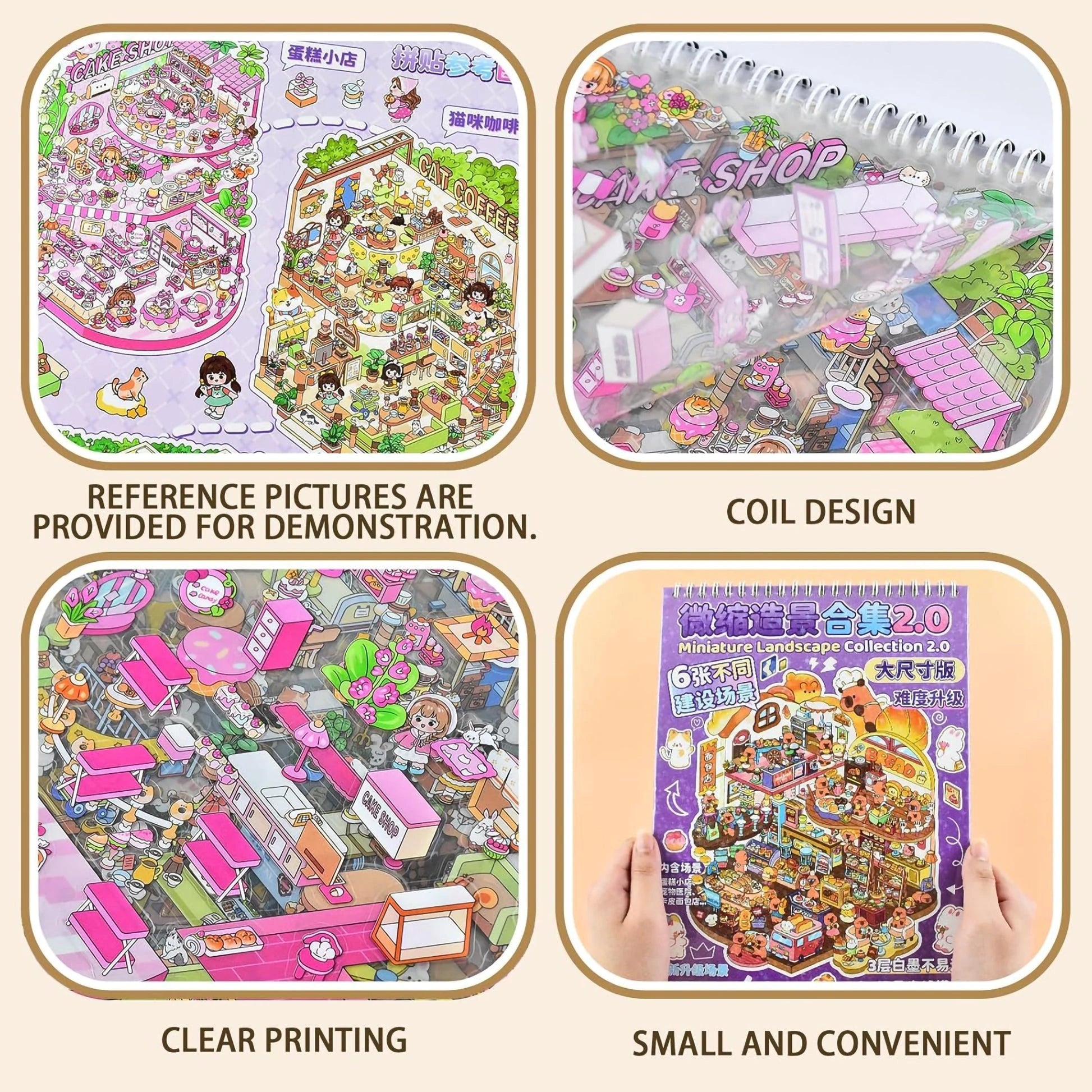 Miniature Worlds DIY Craft Activity Sticker Book ( 1pc )