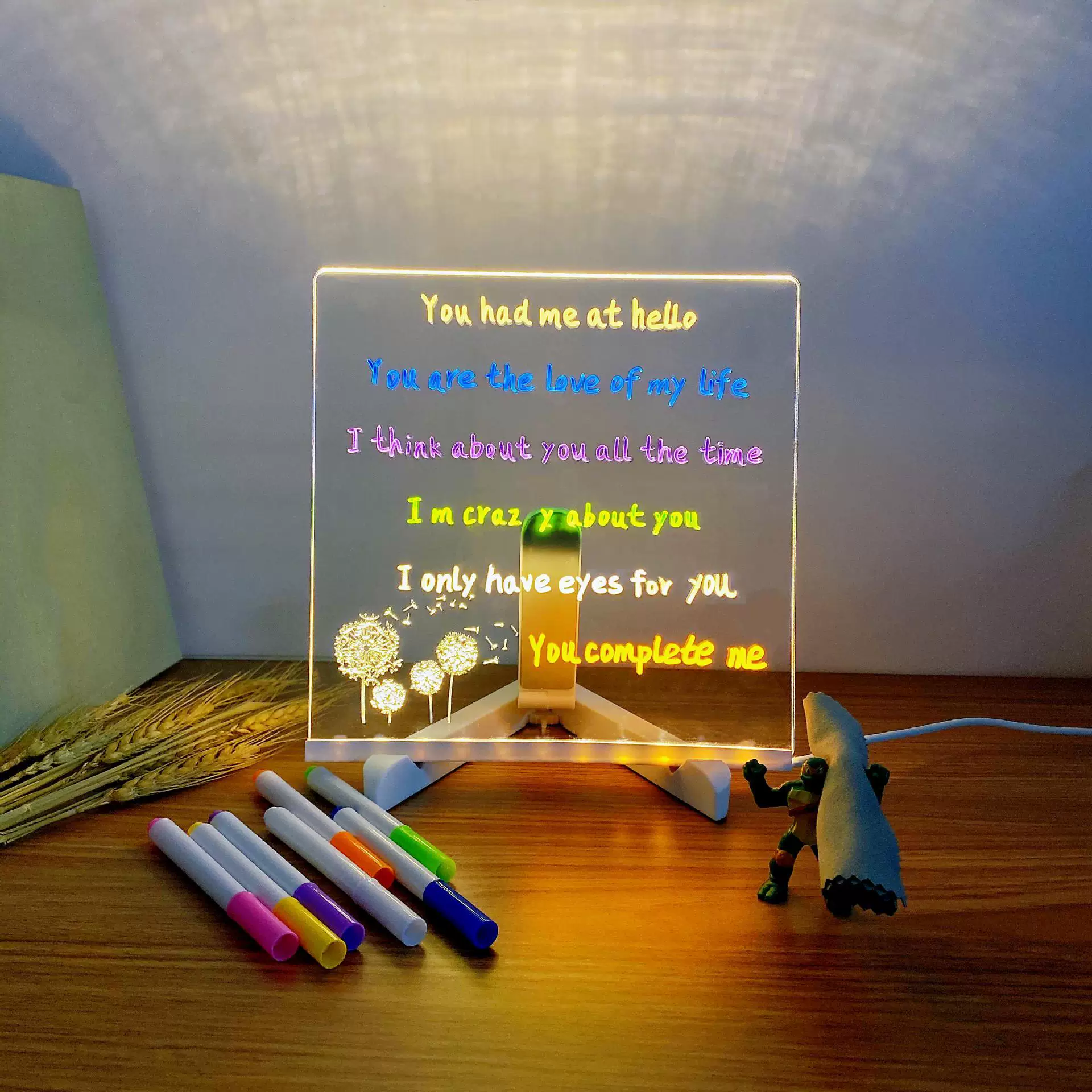 DIY Acrylic Doodling Notes LED Writing Pad ( 1pc )