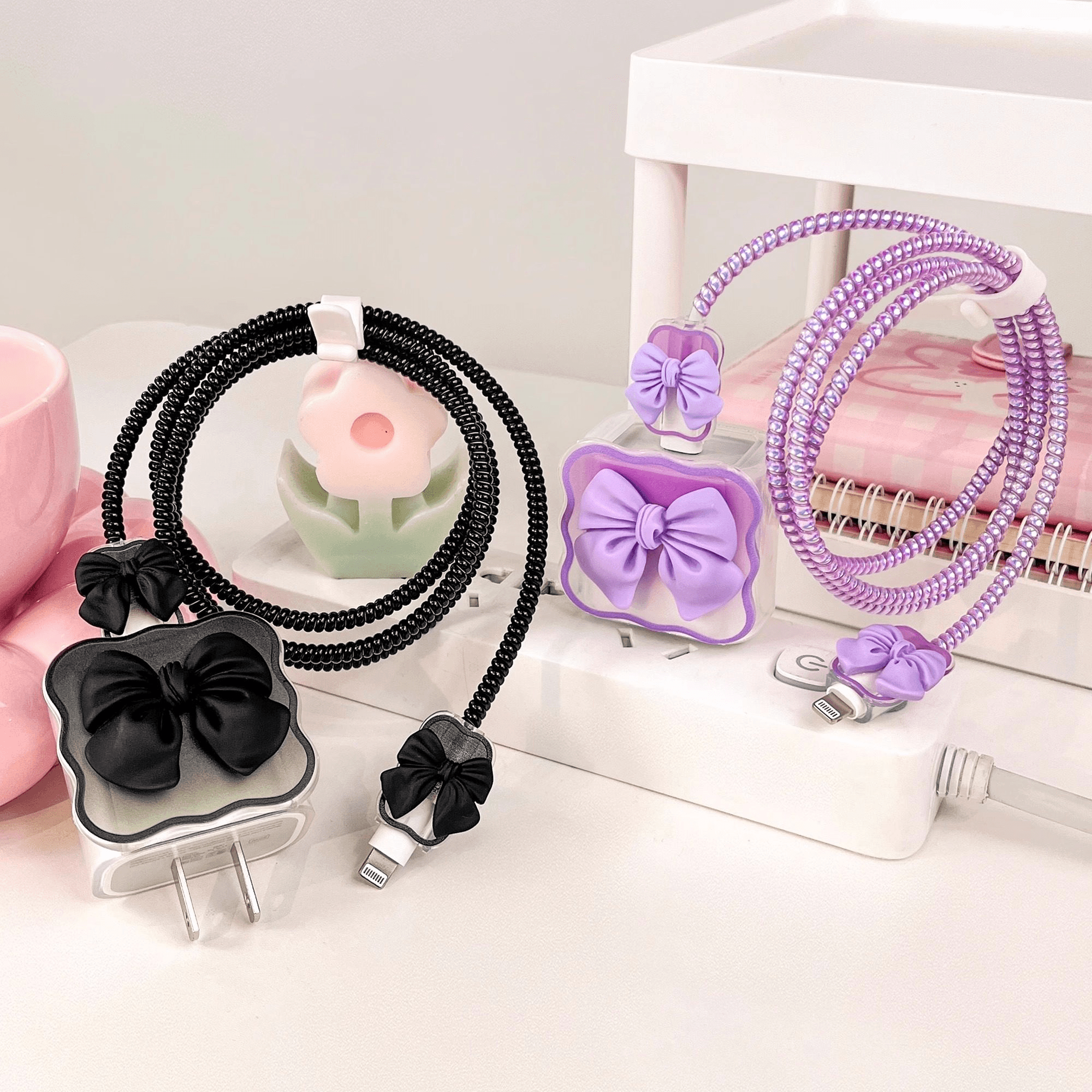 Pinteresty Bow Iphone Charger Cover Case ( 1pc )