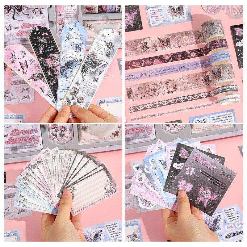 Korean Style Butterfly Journaling Gift Set ( 1set )