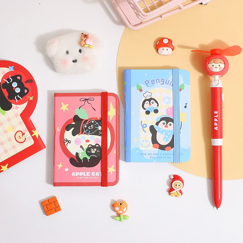 Kawaii Cat Penguin Notebook Dairy A7 ( 1pc )