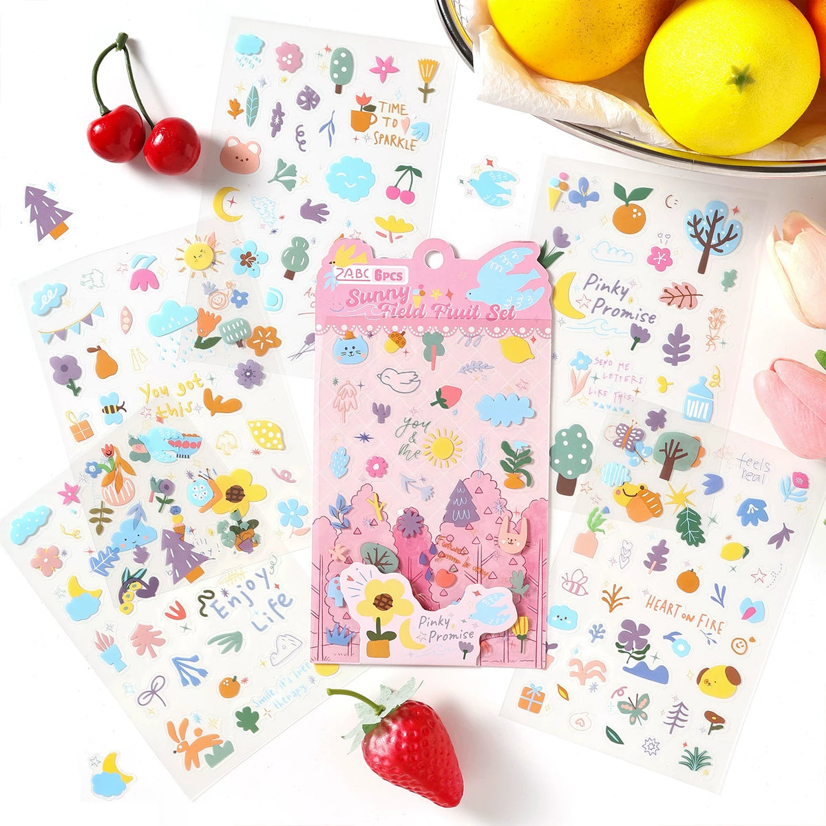 Roaming Among the Clouds Series Pet Journaling Scrapbooking Stickers Sheets ( 6sheets )