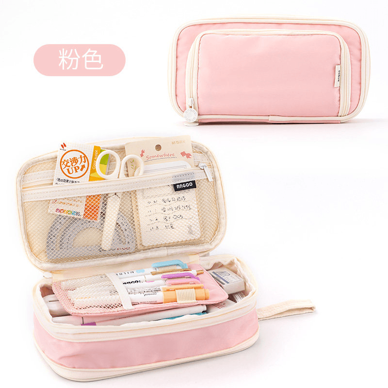 Aesthetic Canvas Expandable Multipurpose Pouch ( 1pc )