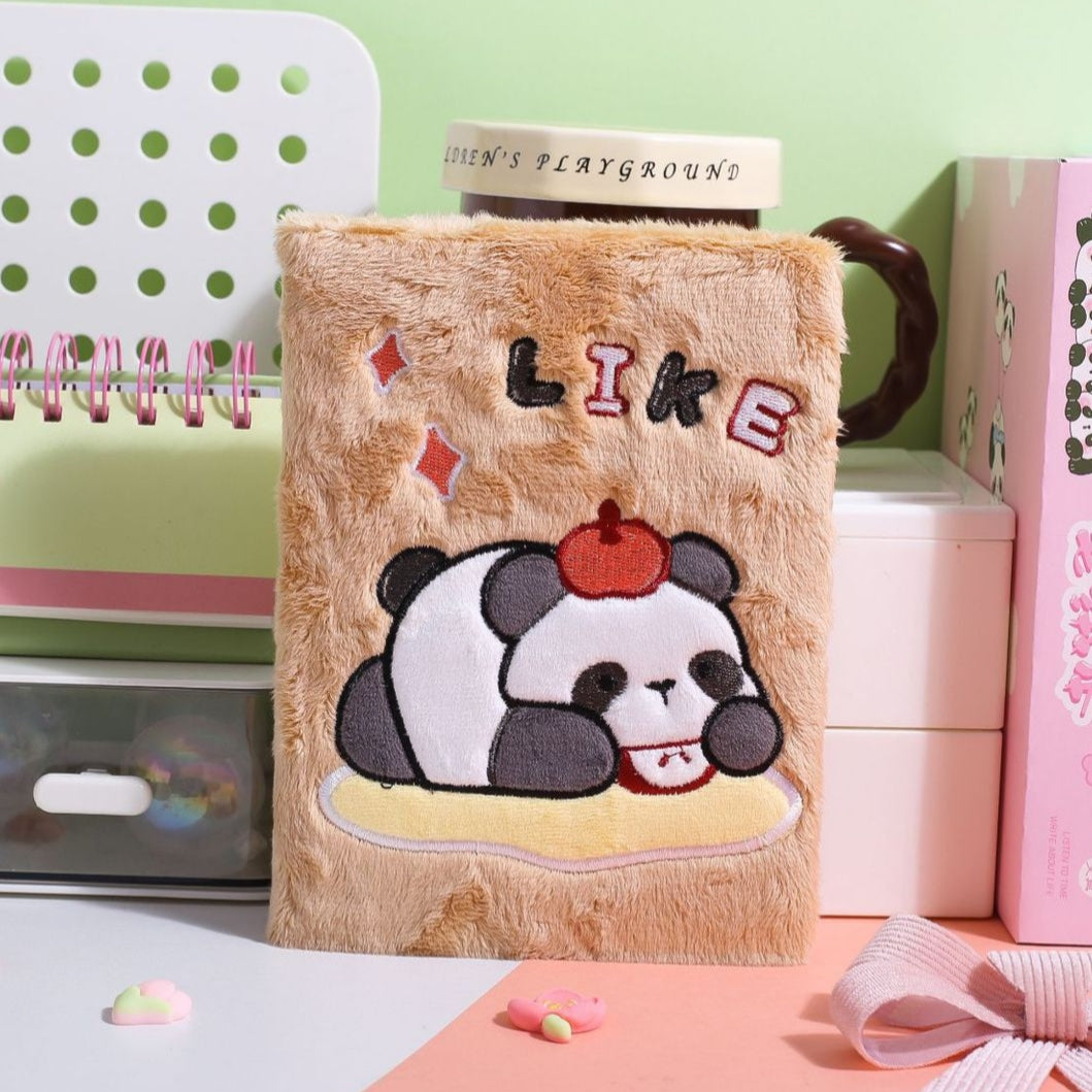 Panda Fur Notebook Dairy ( 1pc )