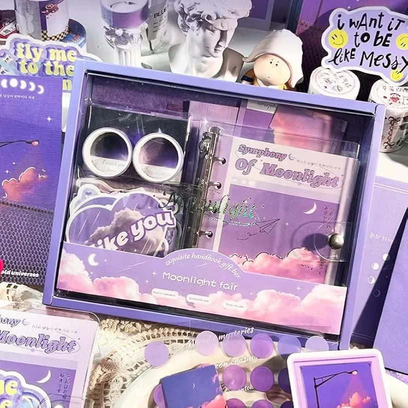 Symphony Of Moonlight Purple Journal Scrapbook Gift Set ( 1 set )