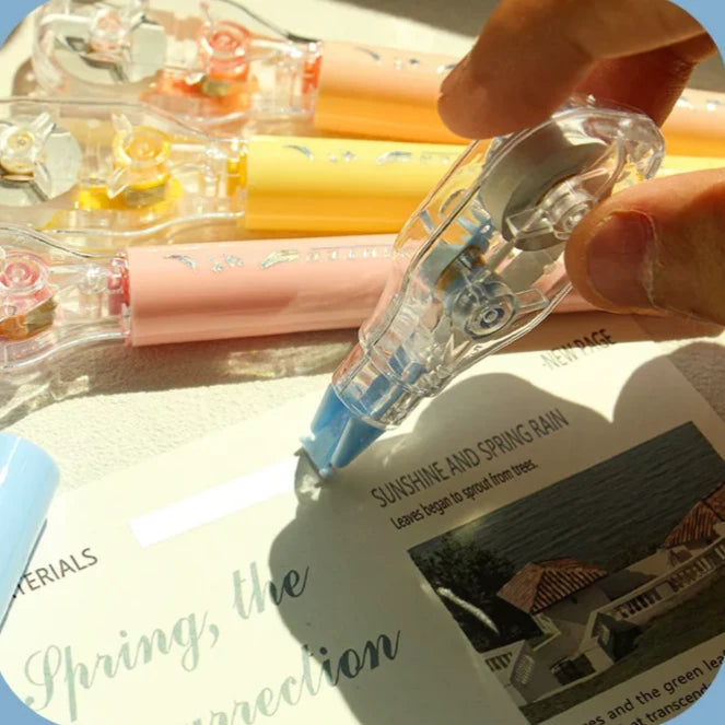 Aesthetic 2 in 1 Correction Tape & Highlighter ( 1pc )