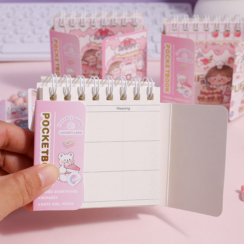 Kawaii Mini Spiral Daily Planner Notebook Diary ( 1pc )