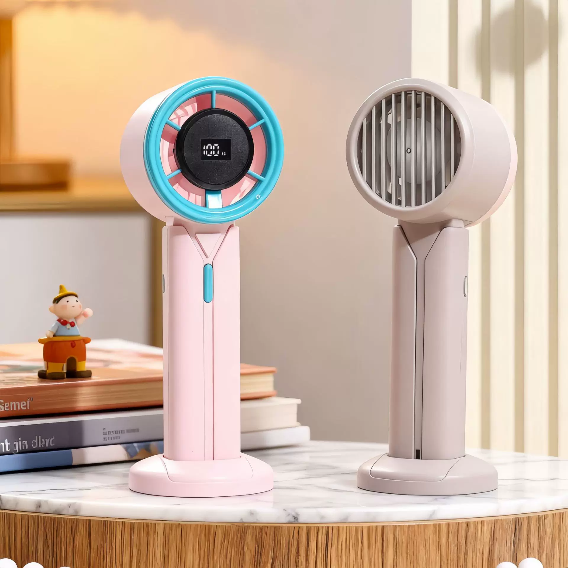 High Speed Six Speed Portable Hand Fan Rechargeable ( 1pc )