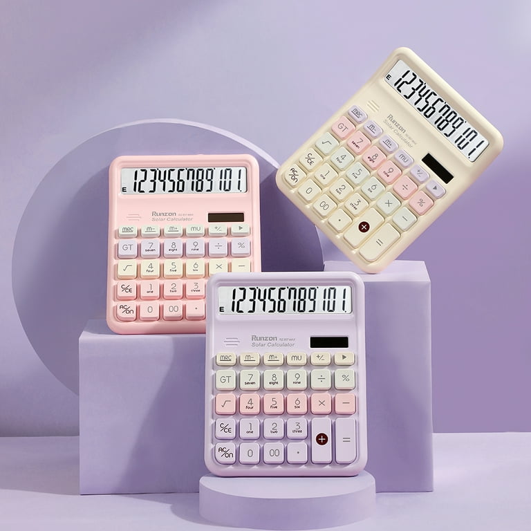 Pastel Aesthetic Calculator Solar / Battery Operated Big ( 1pc )