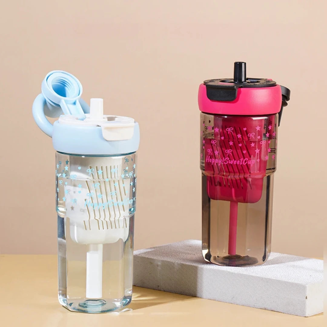 Pinteresty Bow Infuser Bottle Tumbler with Straw ( 1pc )