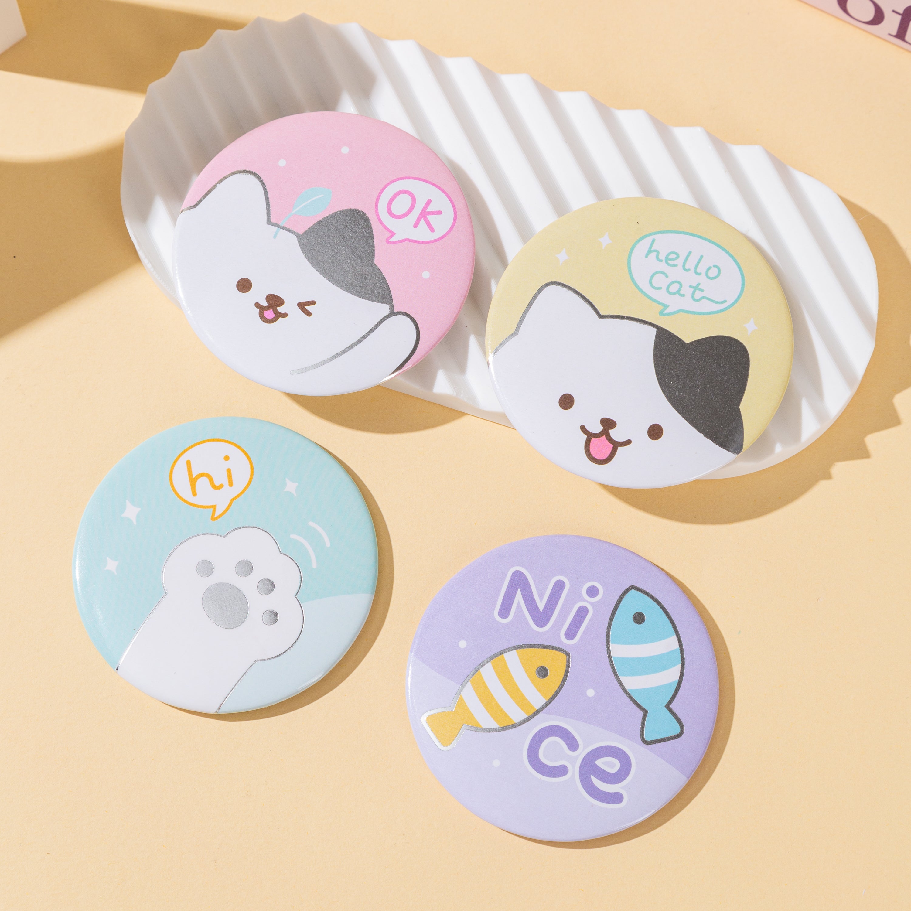 Cat Round Mirror ( 1pc )