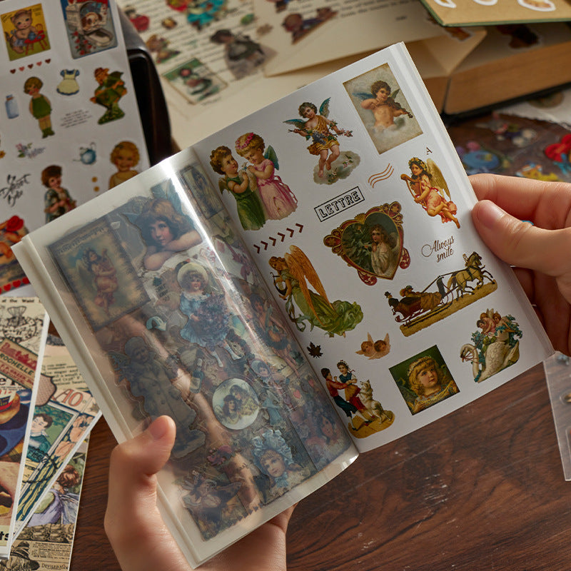 Retro Manor Series Journaling Scrapbooking Stickers Book ( 20 Sheets )