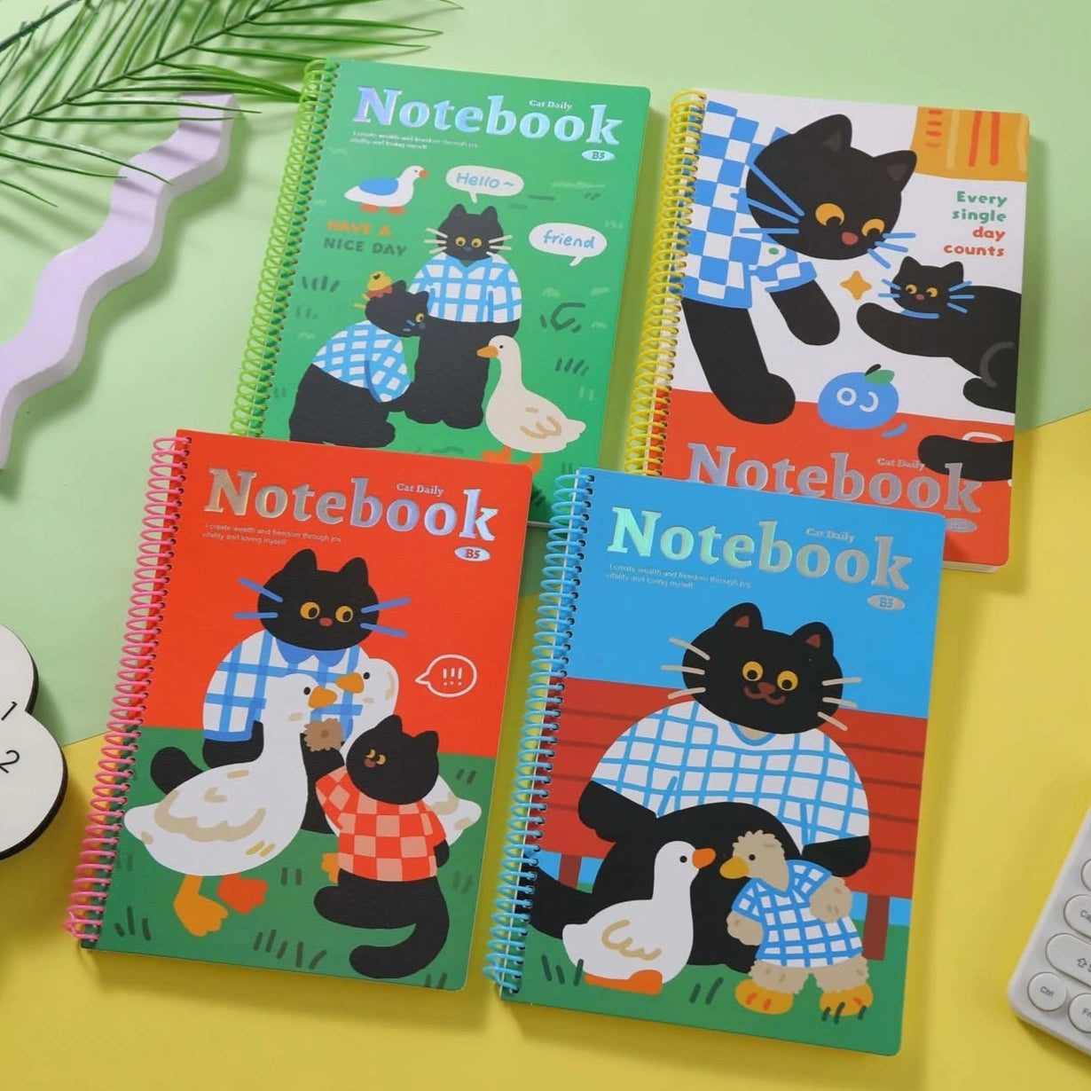 Adorable Kitty Cat Pet Spiral Notebook Diary A5 ( 1pc )