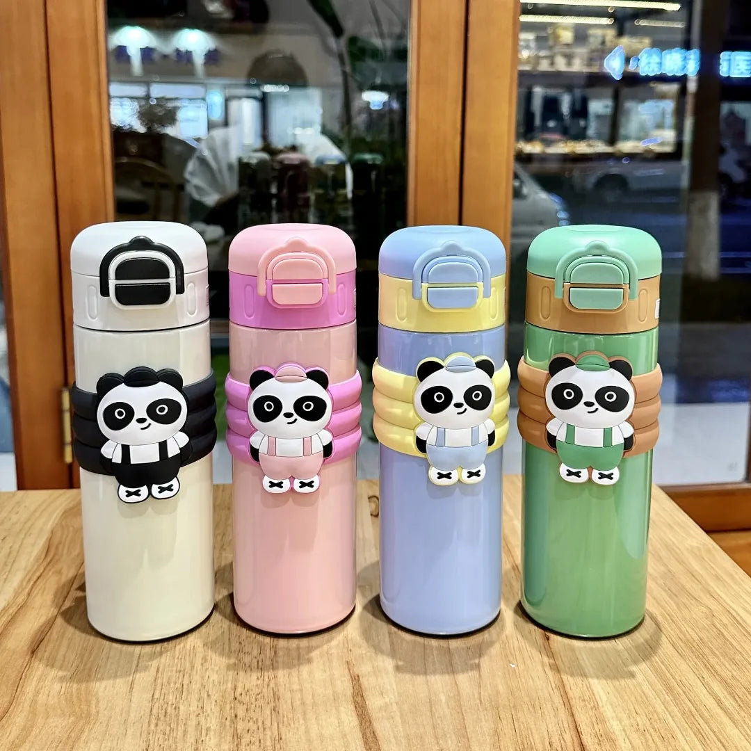 Panda Dual Sipper Steel Doubled Walled Insulated Bottle ( 1pc )
