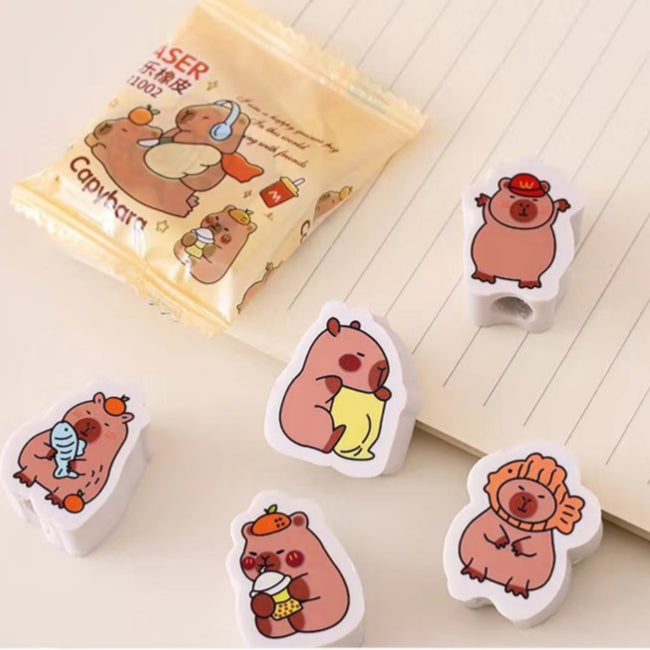 Capybara Mystery Surprise Erasers ( 1 pack )