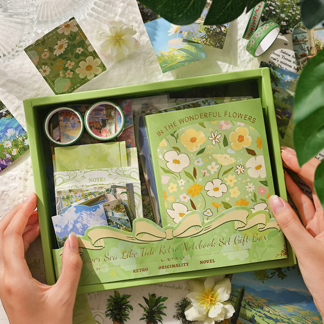 Sea of Flowers Series Journaling Scrapbook Gift Set ( 1 set )