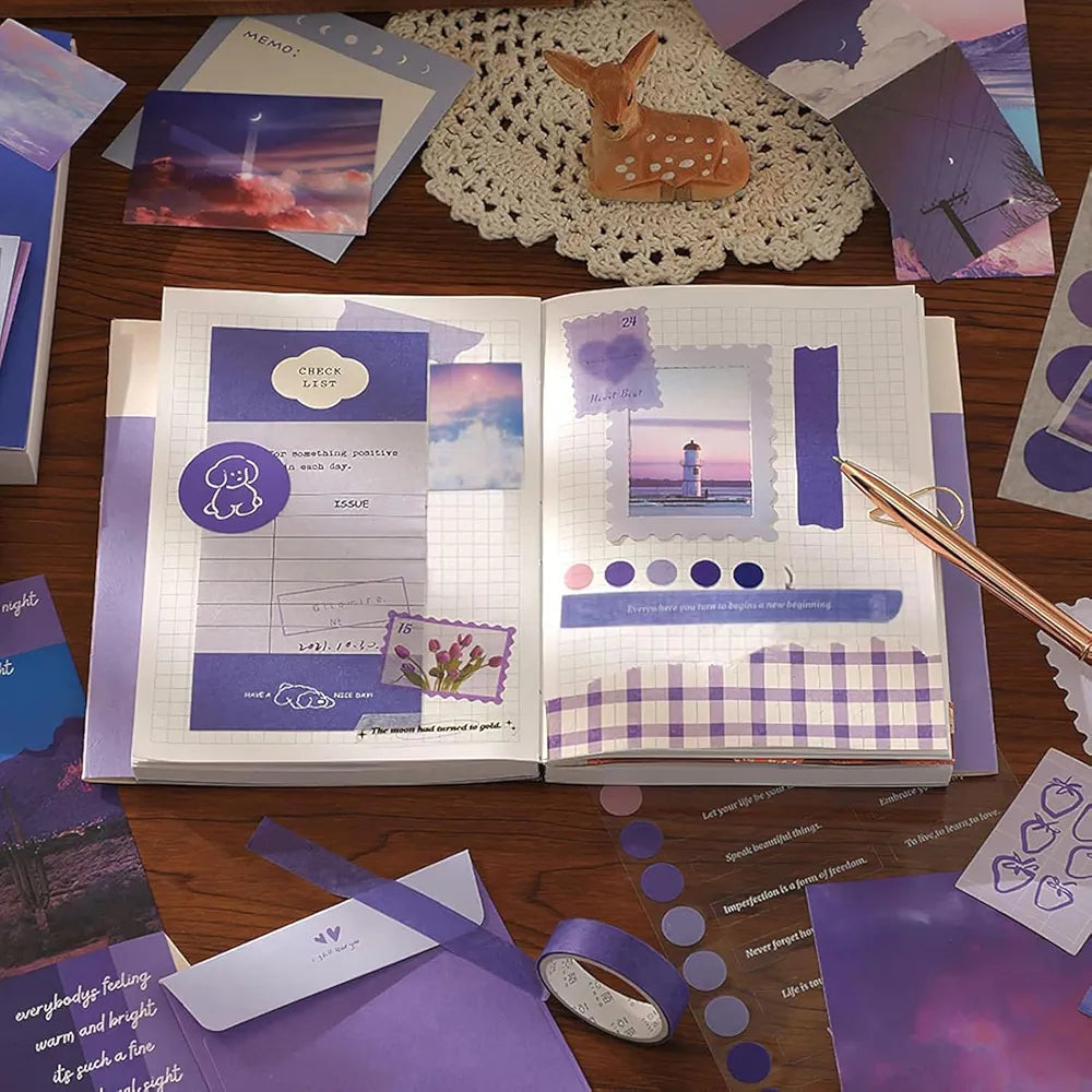 Symphony Of Moonlight Purple Journal Scrapbook Gift Set ( 1 set )