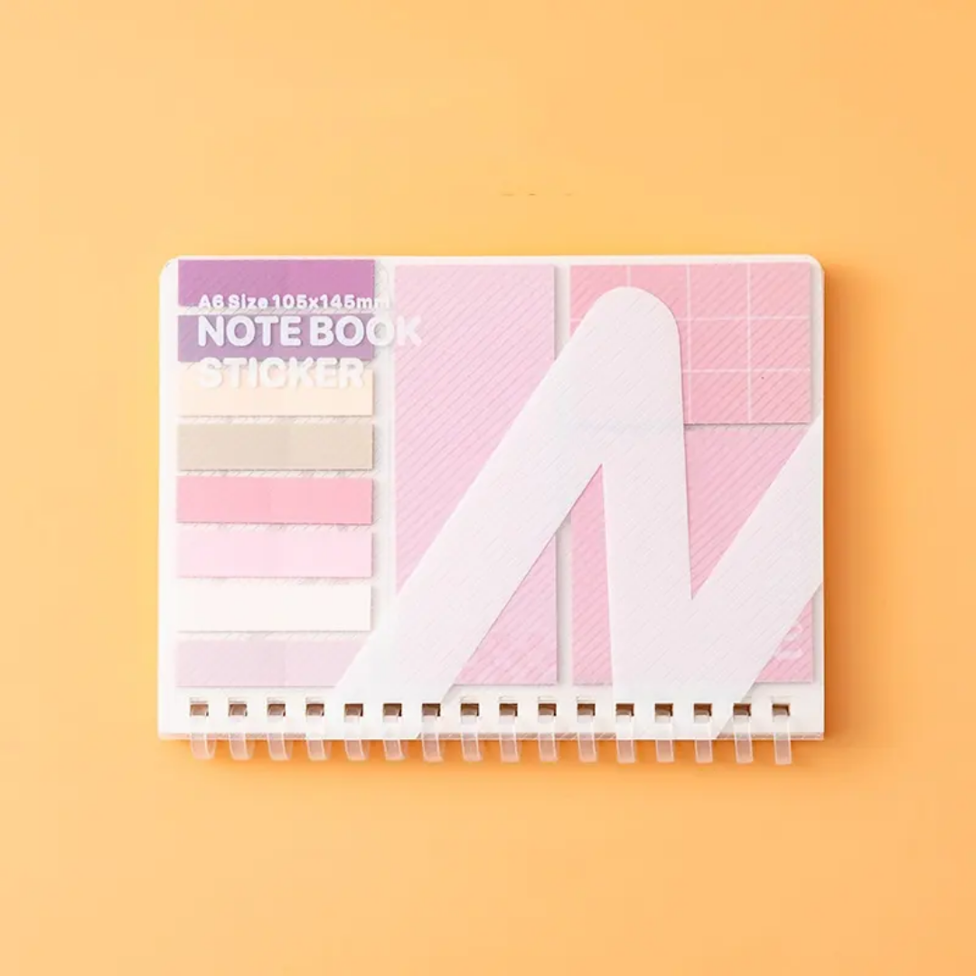 Aesthetic Combination Sticky Notes Spiral Notebook Diary ( 1pc )