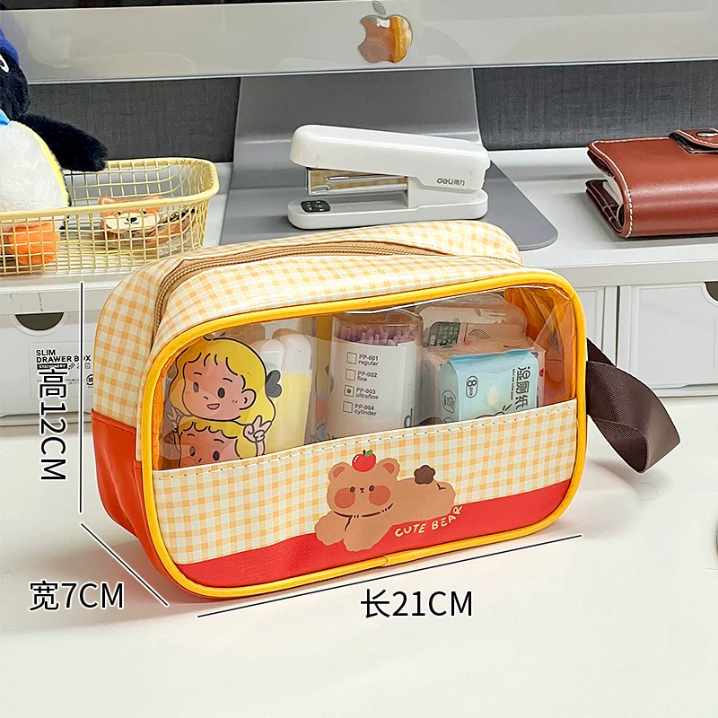 Kawaii PVC Semi Transparent Small Travel Wash Bag (1pc)