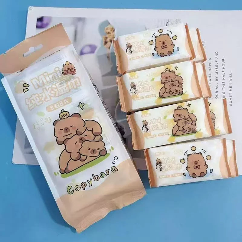 Capybara Wet Wipes Tissue Pack ( 8 Packs )