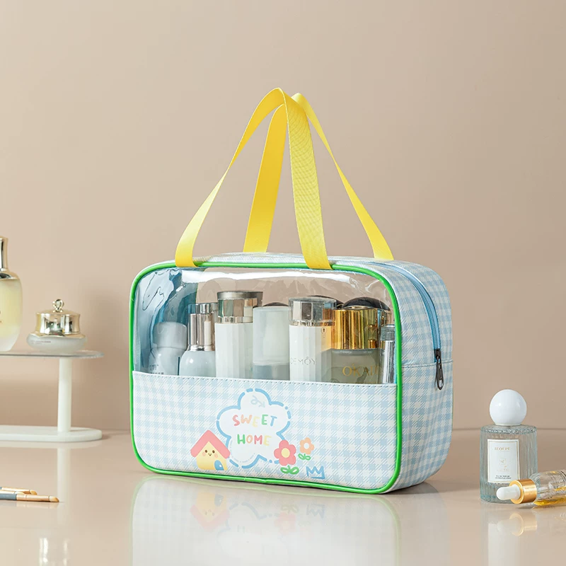 Kawaii PVC Semi Transparent Big Travel Wash Bag ( 1pc )
