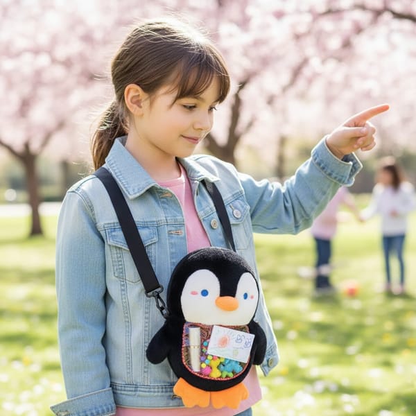 Penguin Plush Sling Bag ( 1pc )