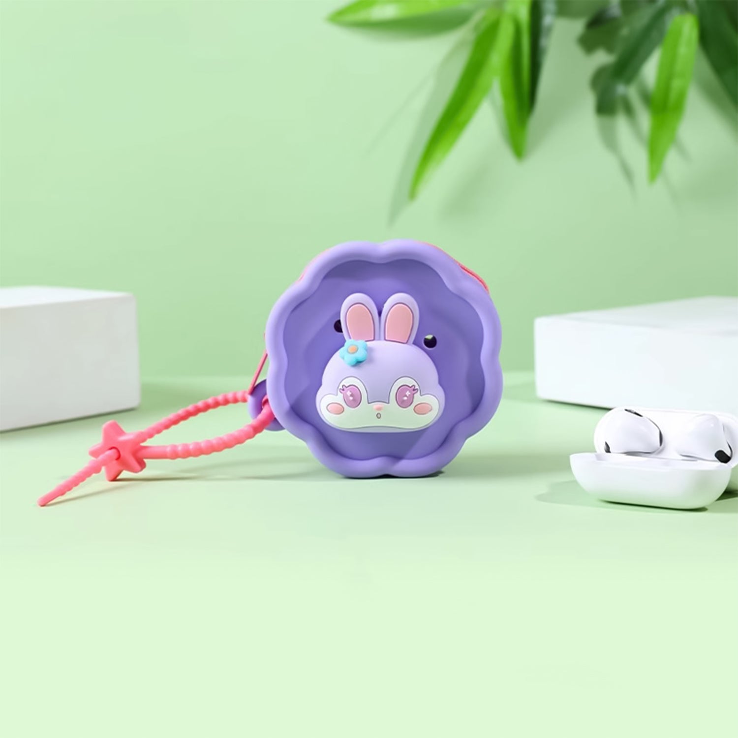 Cute Silicone Coin Purse Pouch with Keychain ( 1pc )