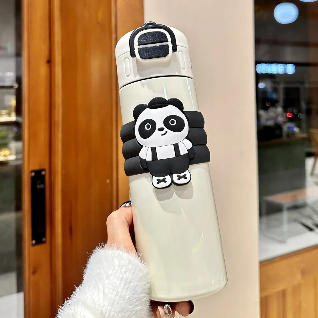 Panda Dual Sipper Steel Doubled Walled Insulated Bottle ( 1pc )