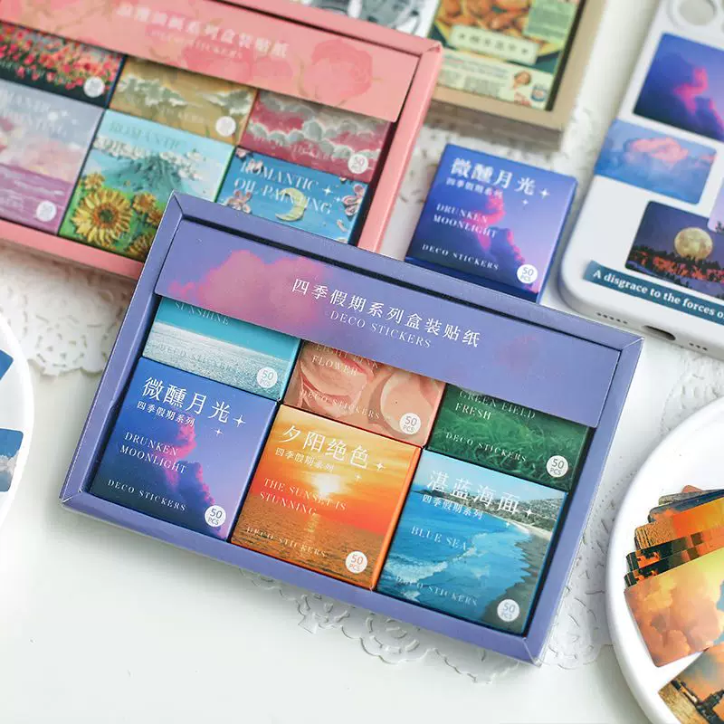 Time Notes Series Journaling Scrapbooking Self Adhesive Stickers ( 300pcs )