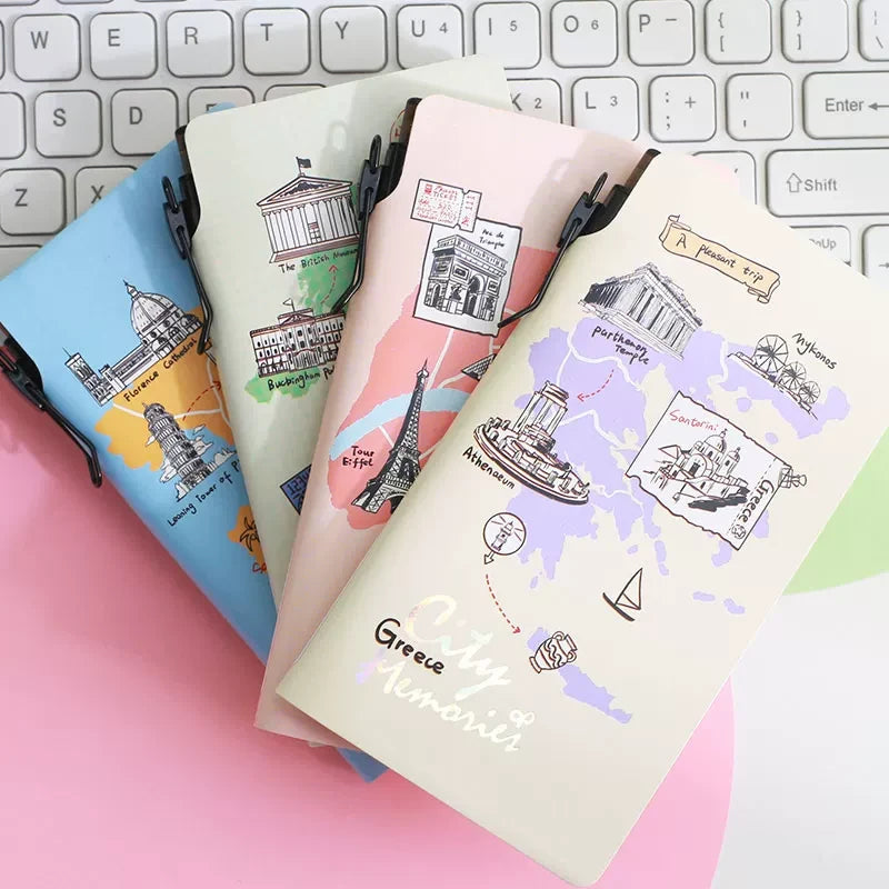 Travel Diary Notebook with Pen ( 1pc )
