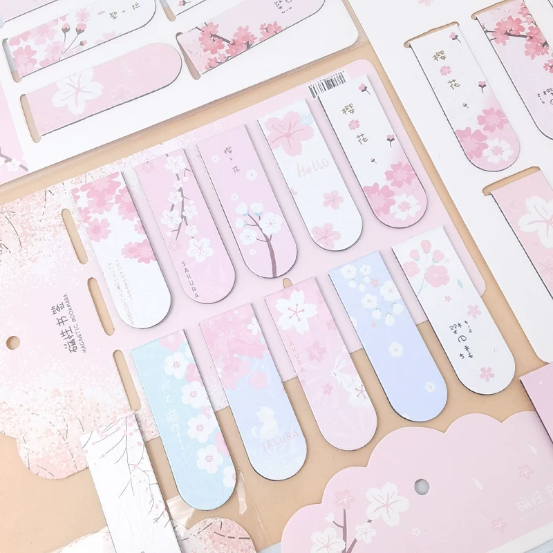 Sakura Magnetic Bookmarkers ( 6 pcs )