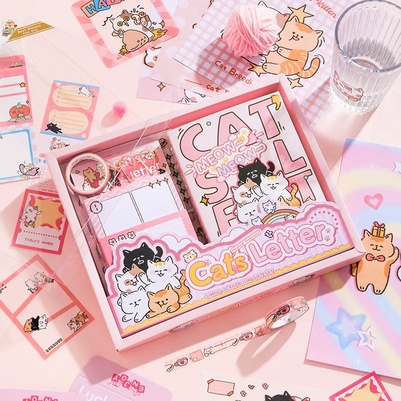 Cats Letter Journaling  Scrapbooking Gift Set ( 1 set )