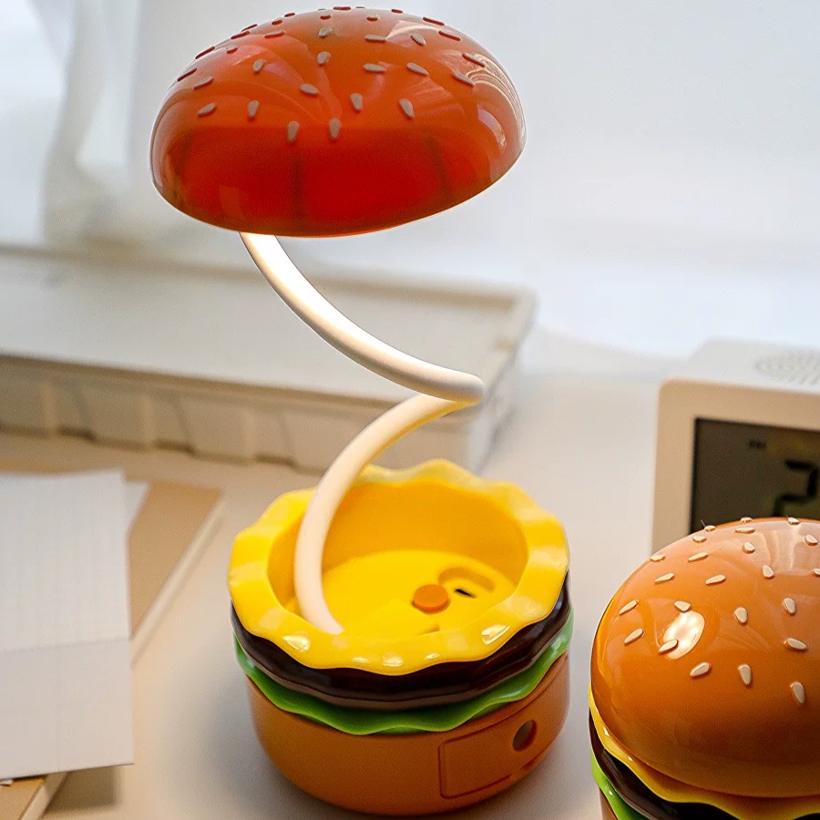 Burger Table Lamp With Sharpener Rechargeable ( 1pc )