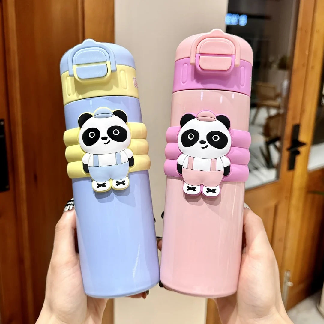 Panda Dual Sipper Steel Doubled Walled Insulated Bottle ( 1pc )