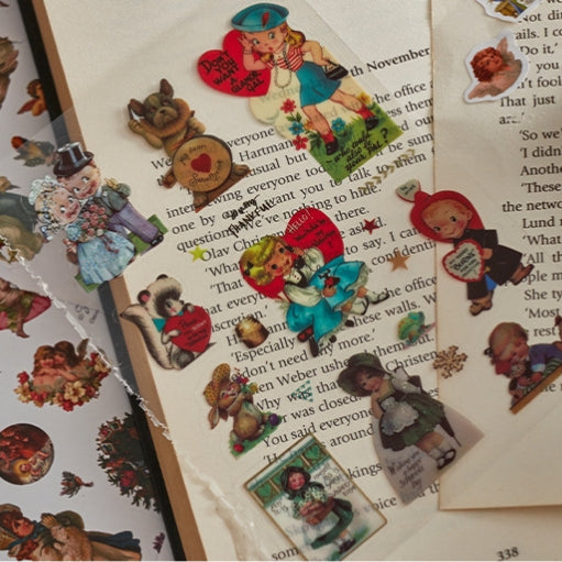 Retro Manor Series Journaling Scrapbooking Stickers Book ( 20 Sheets )