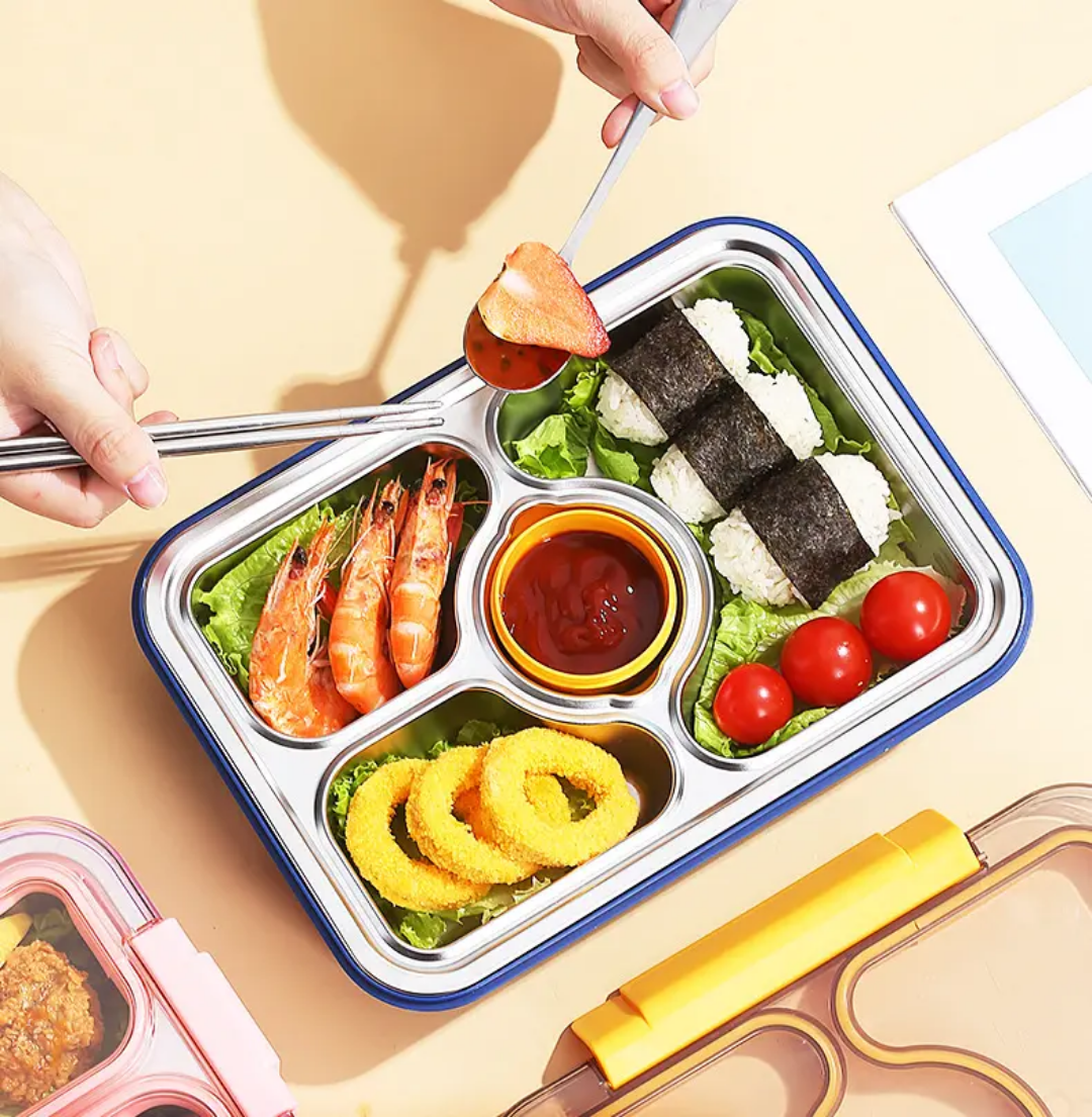 Four Compartment Transfer Proof Bento Lunch Box ( 1pc )