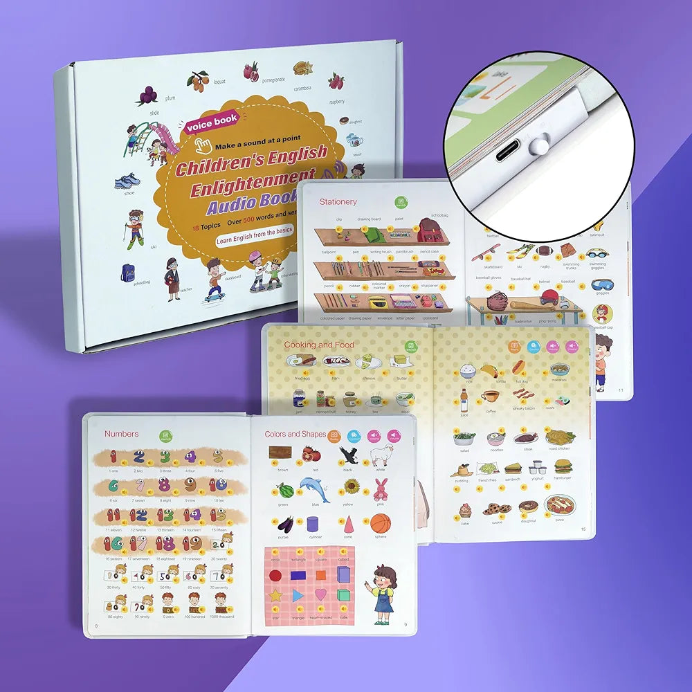 Interactive English Learning Kids Audio Book Rechargable ( 1pc )