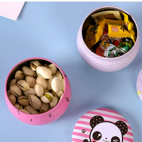 Panda Round Tin Storage Box ( 1pc )