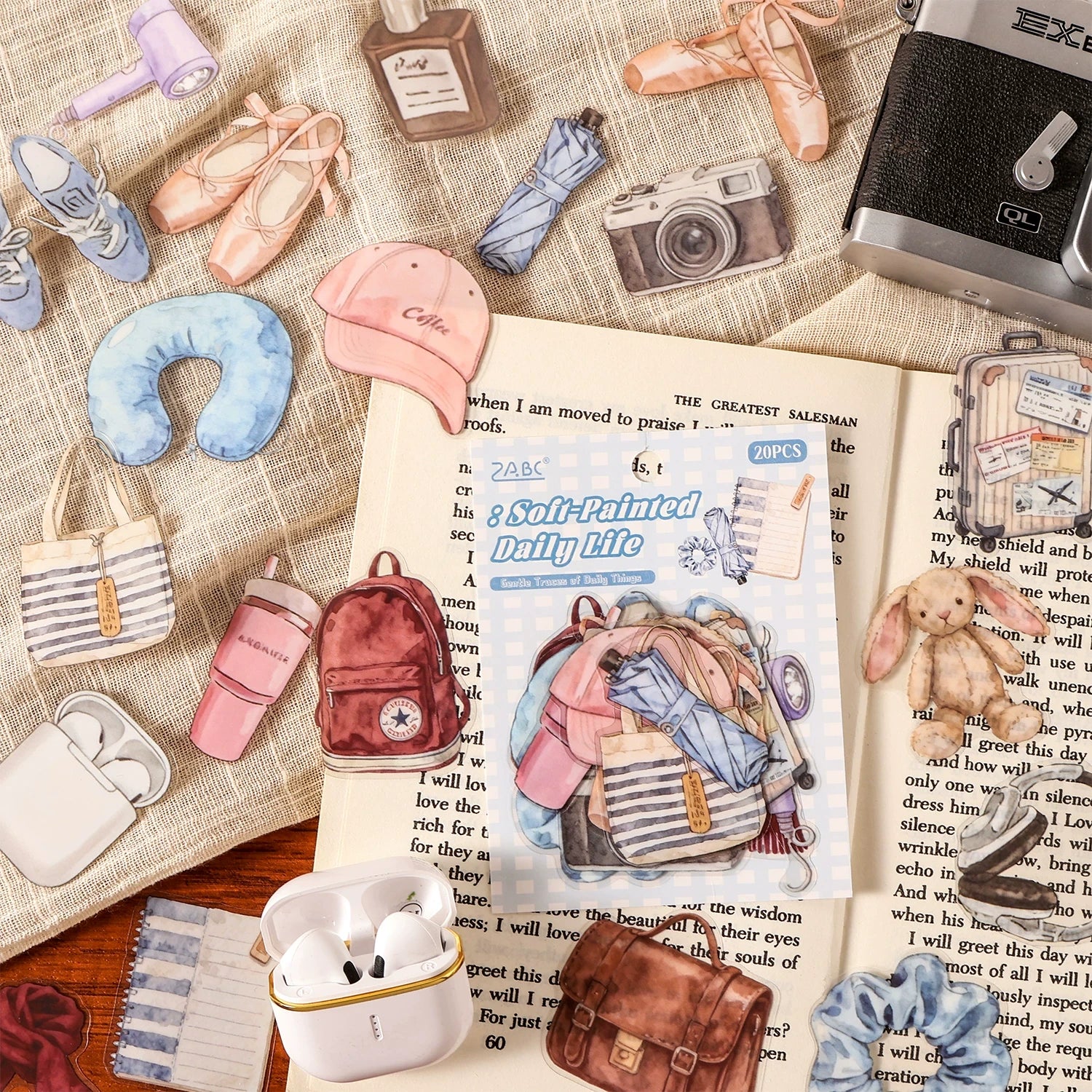 Soft-Style Daily Life Series Stickers for Journaling and Decoration ( 20pcs )
