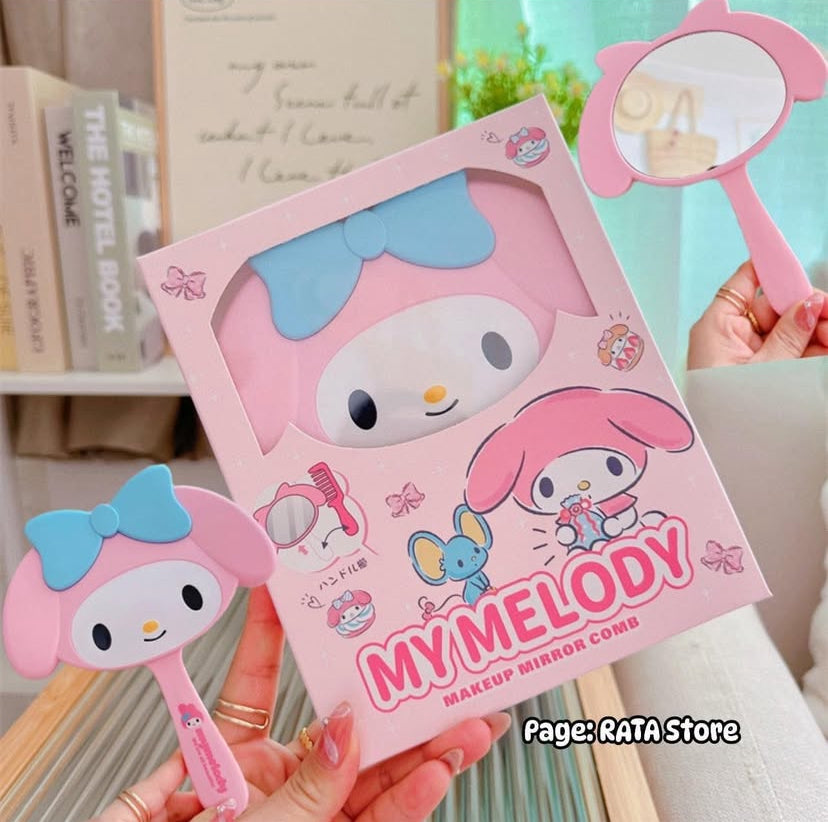 Sanrio Hand Mirror With Comb ( 1pc )