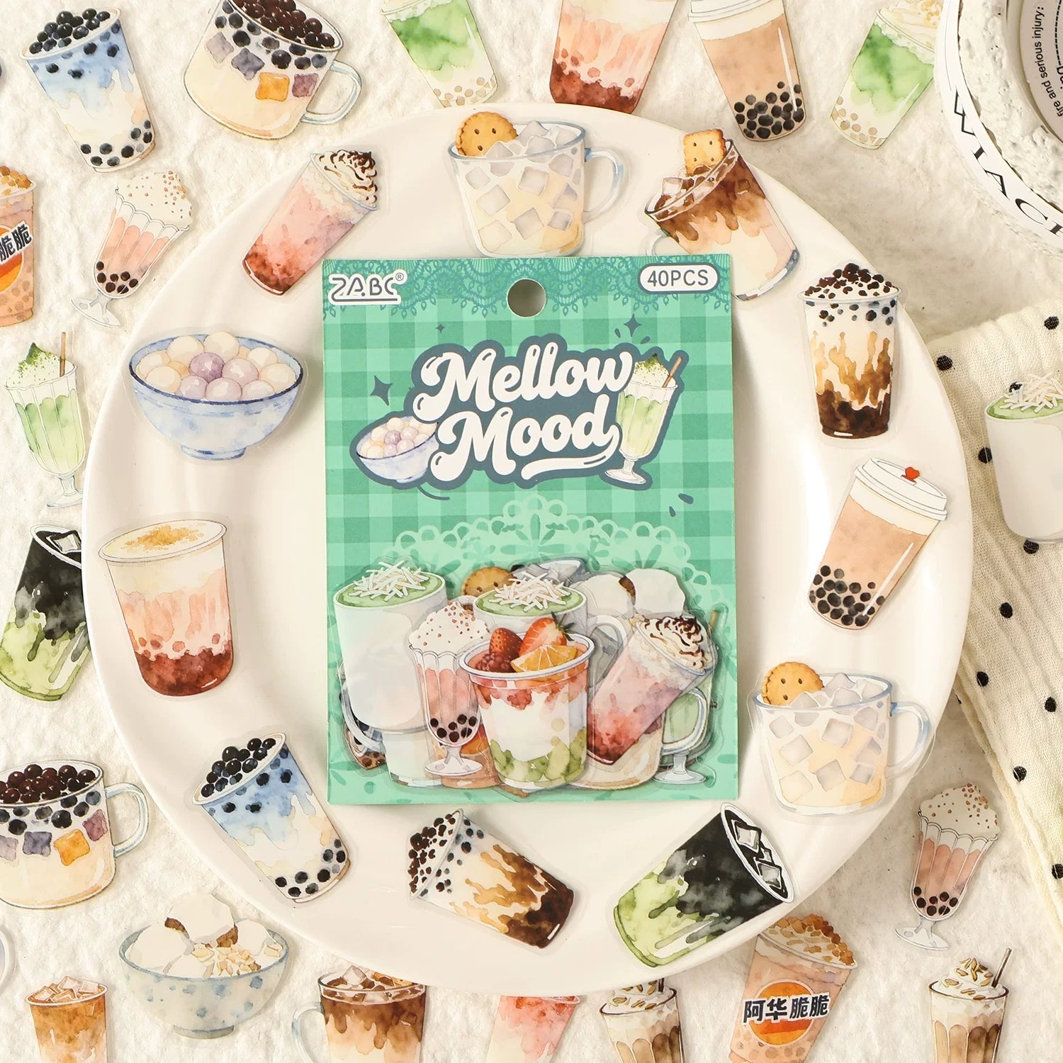 Beverage Series Themed DIY Journaling & Decoration Stickers ( 40pcs )